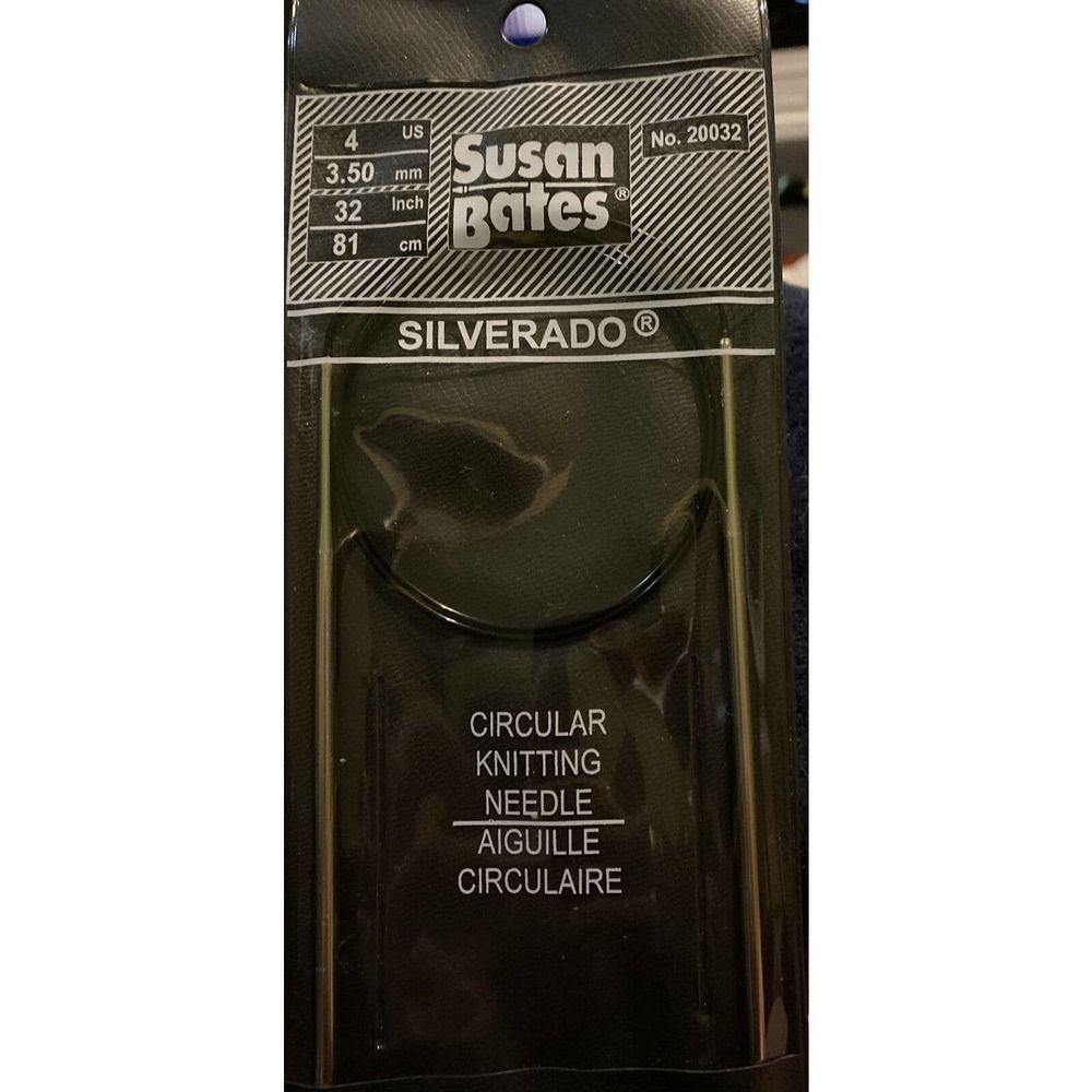NEW Susan Bates Silverado Circular Knitting Needle US 4. 3.5 mm. 32 Inch, 81 cm